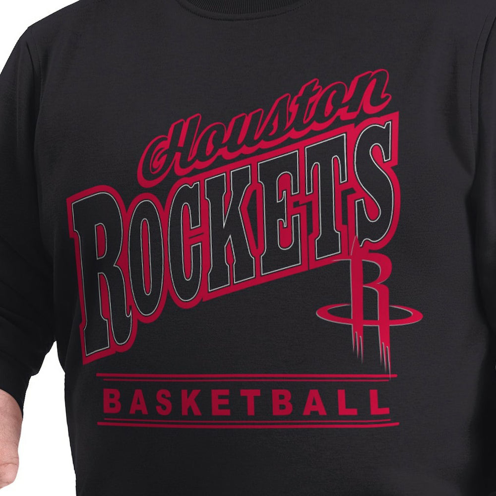 Houston Rockets G-III Sports by Carl Banks Adaptive Headliner Fleece Crewneck Sweatshirt Black - NBA