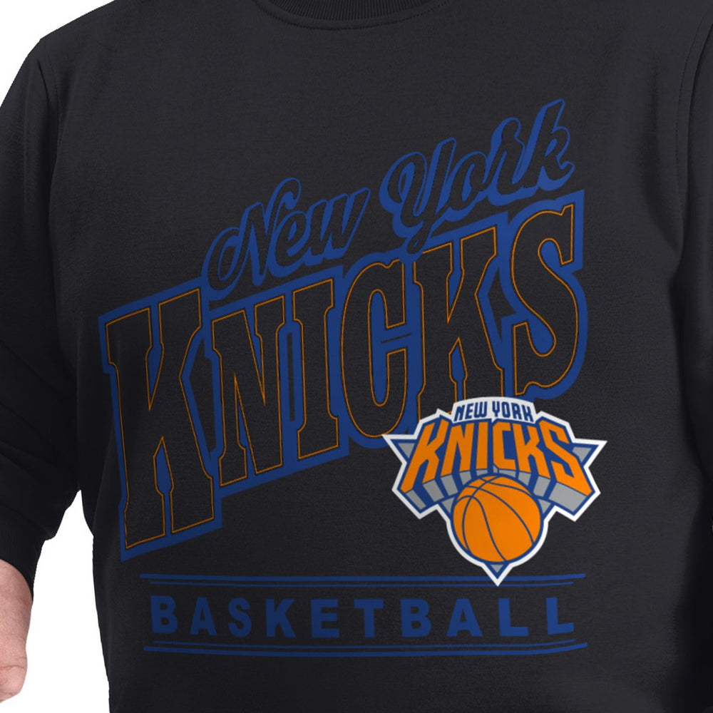New York Knicks G-III Sports by Carl Banks Adaptive Headliner Fleece Crewneck Sweatshirt Black - NBA