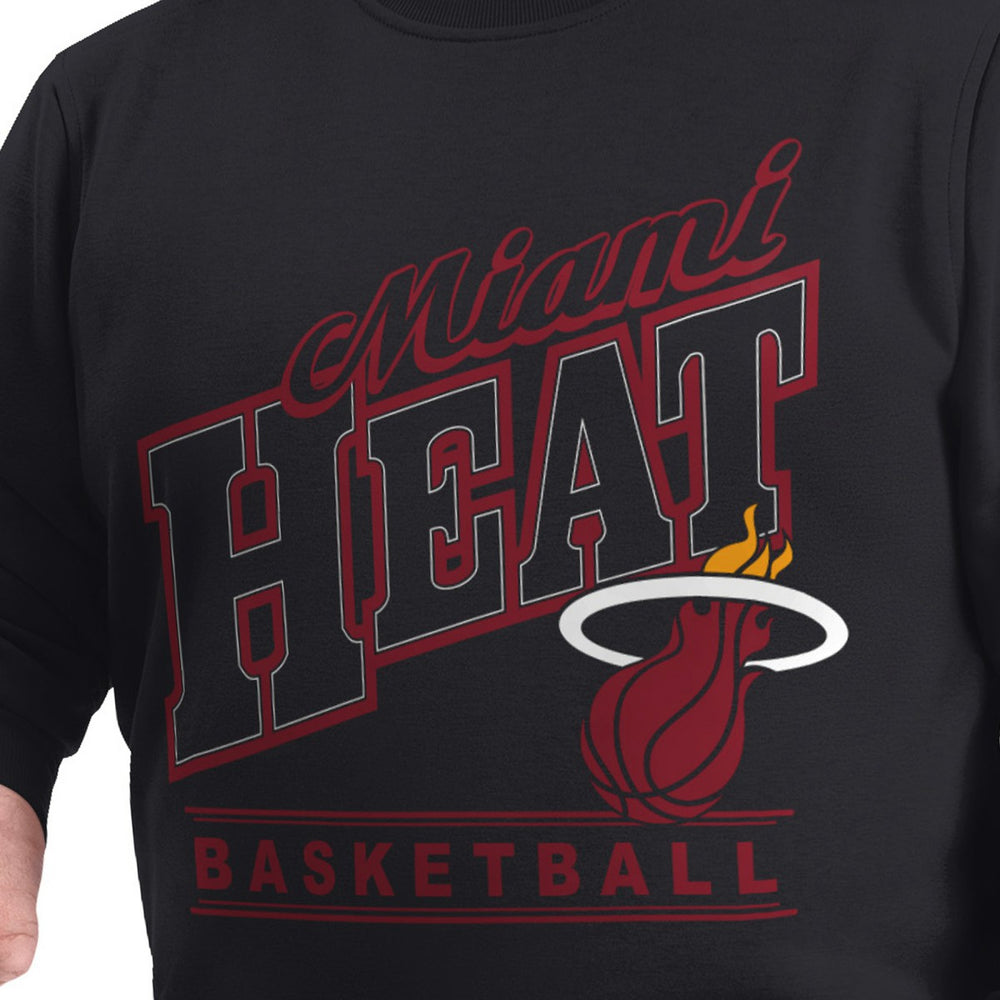 Miami Heat G-III Sports by Carl Banks Adaptive Headliner Fleece Crewneck Sweatshirt Black - NBA