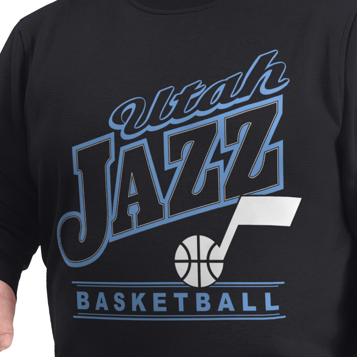 Utah Jazz G-III Sports by Carl Banks Adaptive Headliner Fleece Crewneck Sweatshirt Black - NBA