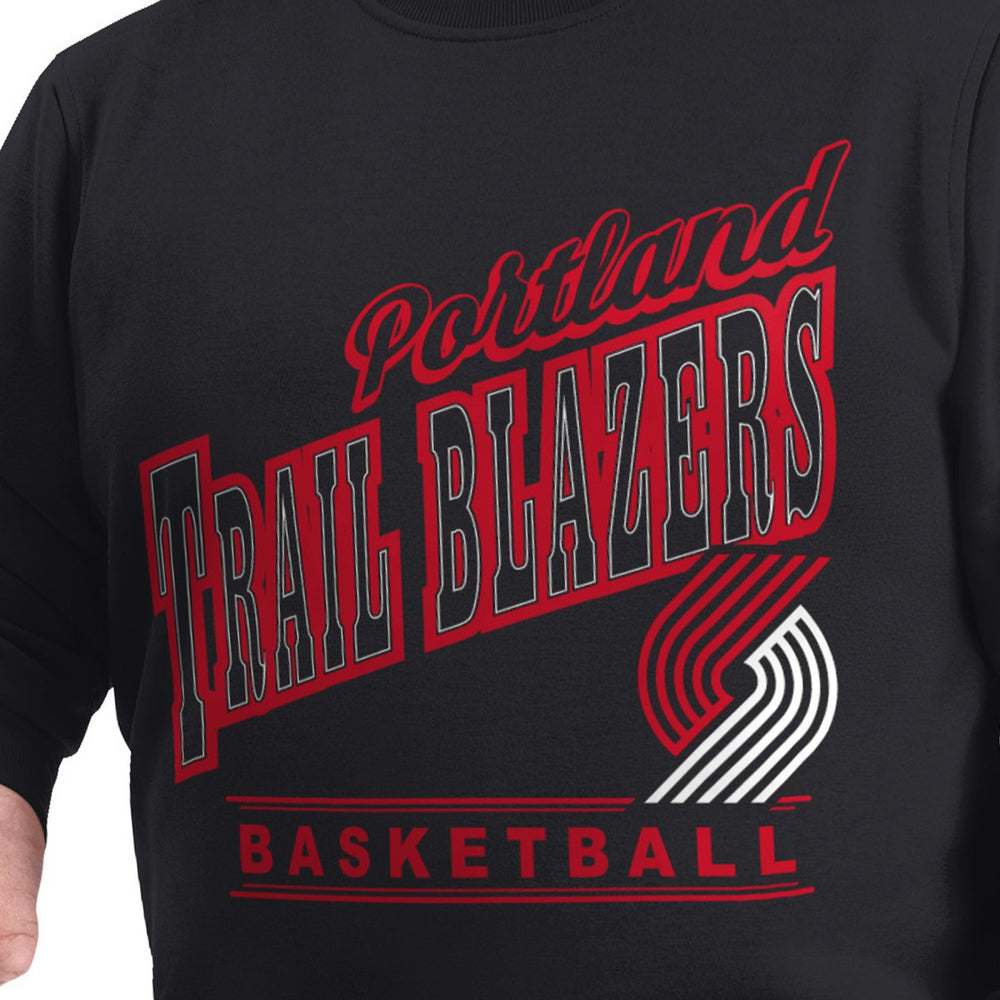 Portland Trail Blazers G-III Sports by Carl Banks Adaptive Headliner Fleece Crewneck Sweatshirt Black - NBA