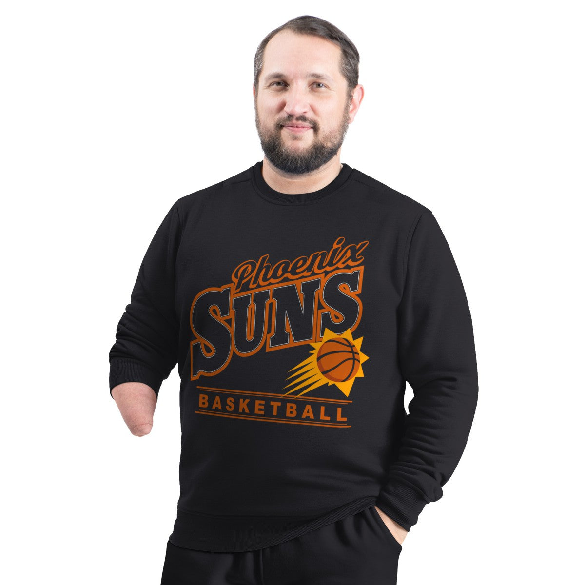 Phoenix Suns G-III Sports by Carl Banks Adaptive Headliner Fleece Crewneck Sweatshirt Black - NBA