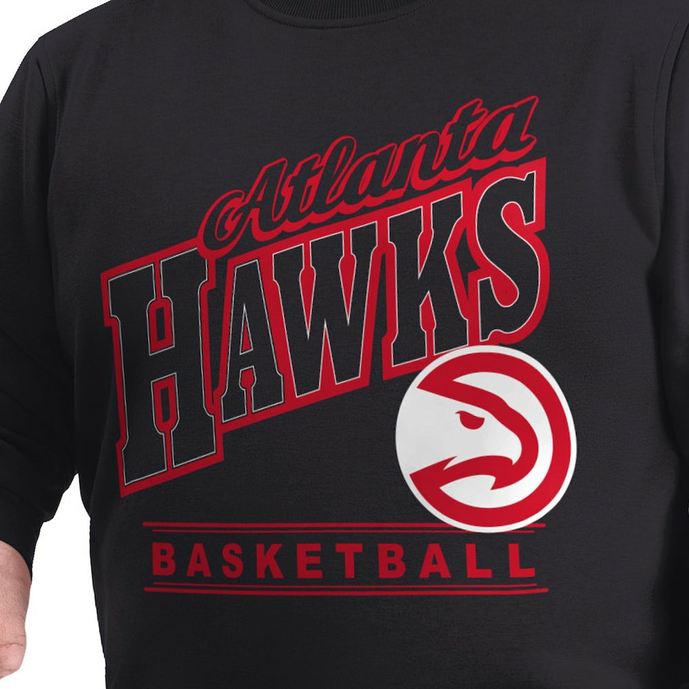 Atlanta Hawks G-III Sports by Carl Banks Adaptive Headliner Fleece Crewneck Sweatshirt Black - NBA