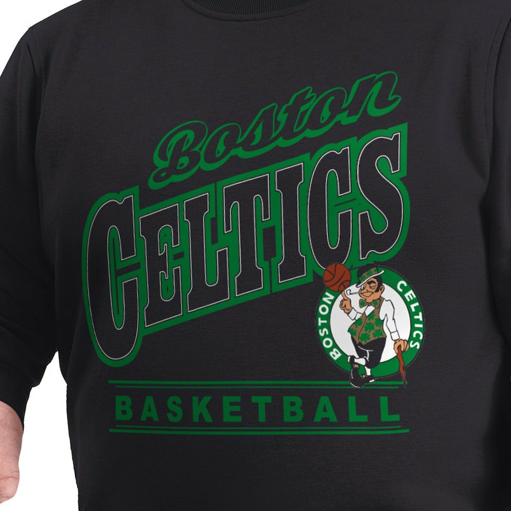 Boston Celtics G-III Sports by Carl Banks Adaptive Headliner Fleece Crewneck Sweatshirt Black - NBA