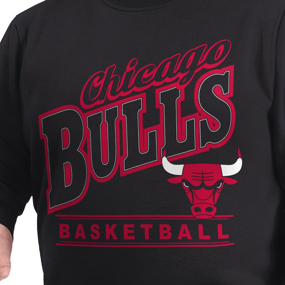 Chicago Bulls G-III Sports by Carl Banks Adaptive Headliner Fleece Crewneck Sweatshirt Black - NBA