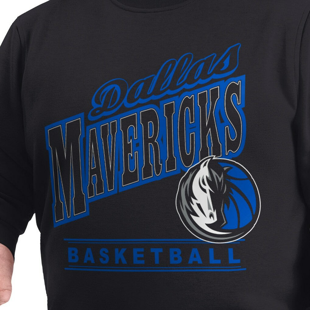Dallas Mavericks G-III Sports by Carl Banks Adaptive Headliner Fleece Crewneck Sweatshirt Black - NBA