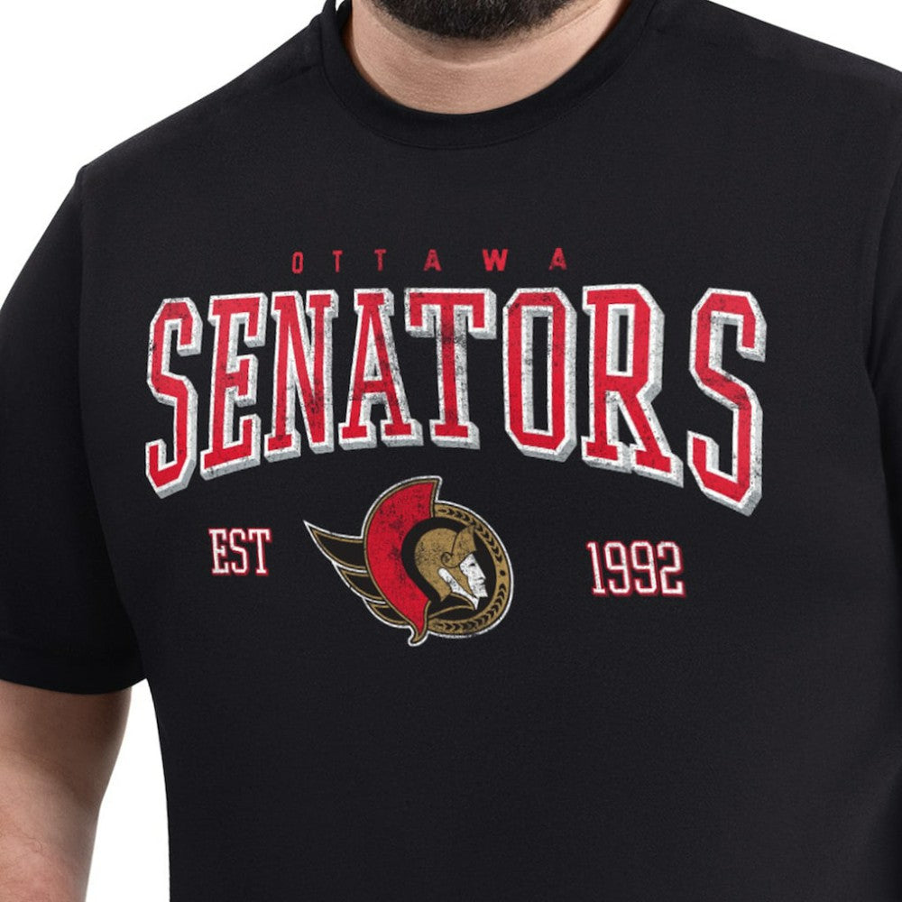 Ottawa Senators G-III Sports by Carl Banks Adaptive Classic Team Graphic T-Shirt - Black - NHL