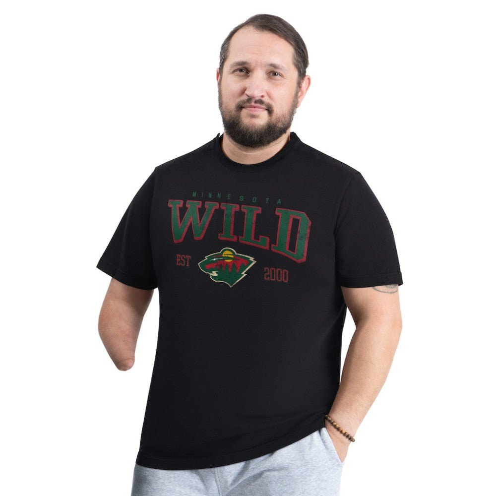 Minnesota Wild G-III Sports by Carl Banks Adaptive Classic Team Graphic T-Shirt - Black - NHL