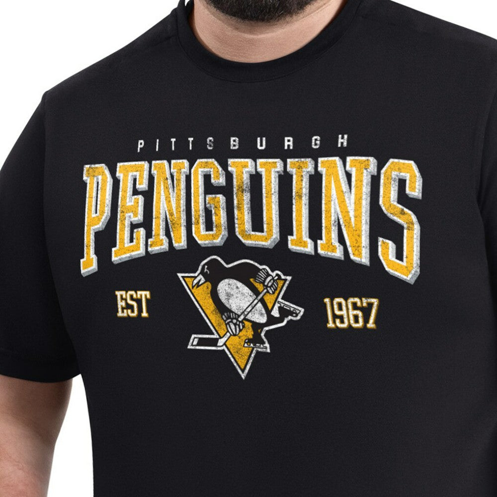 Pittsburgh Penguins G-III Sports by Carl Banks Adaptive Classic Team Graphic T-Shirt - Black - NHL
