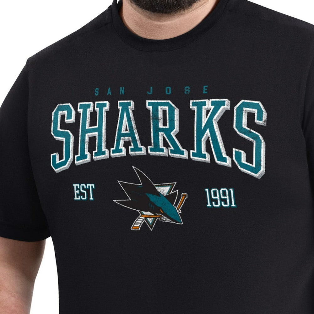 San Jose Sharks G-III Sports by Carl Banks Adaptive Classic Team Graphic T-Shirt - Black - NHL