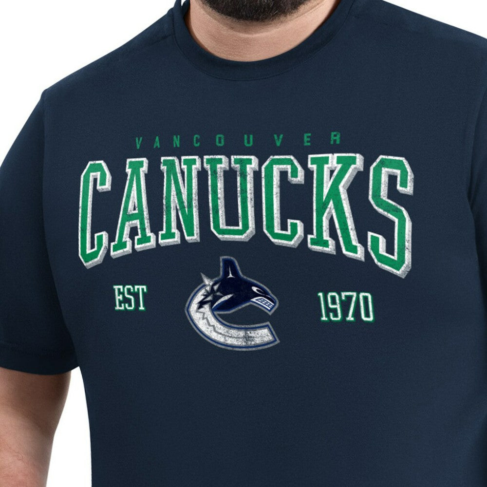 Vancouver Canucks G-III Sports by Carl Banks Adaptive Classic Team Graphic T-Shirt - Navy - NHL