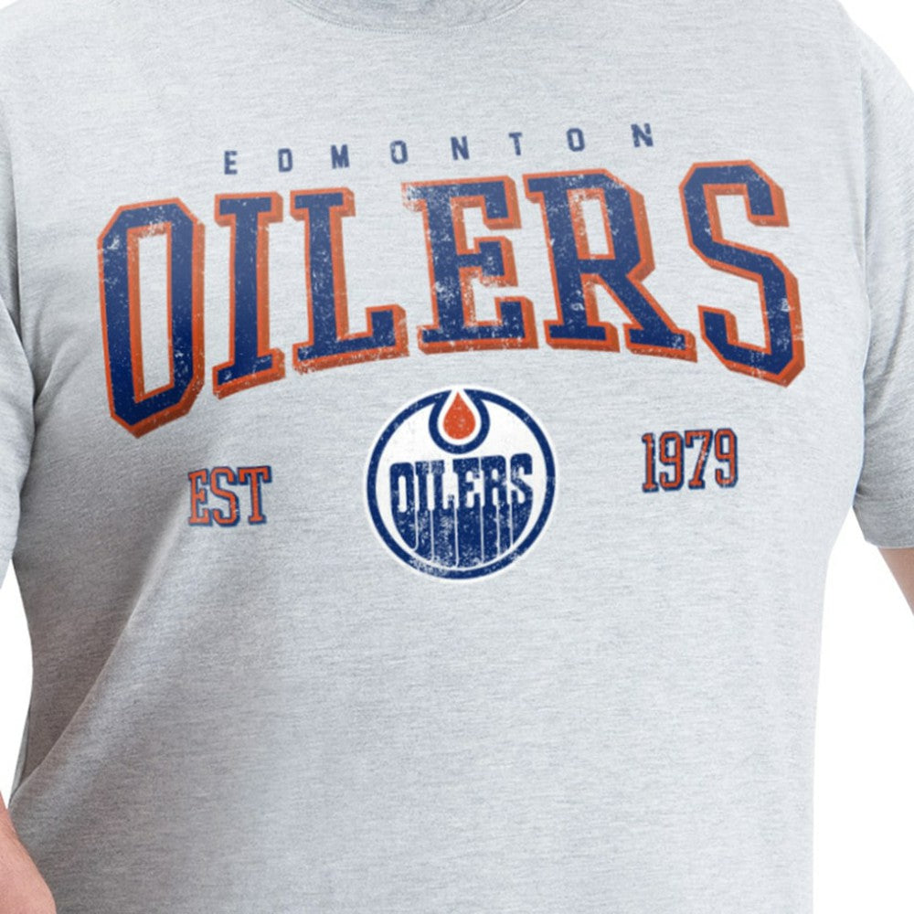 Edmonton Oilers G-III Sports by Carl Banks Adaptive Classic Team Graphic T-Shirt - Gray - NHL