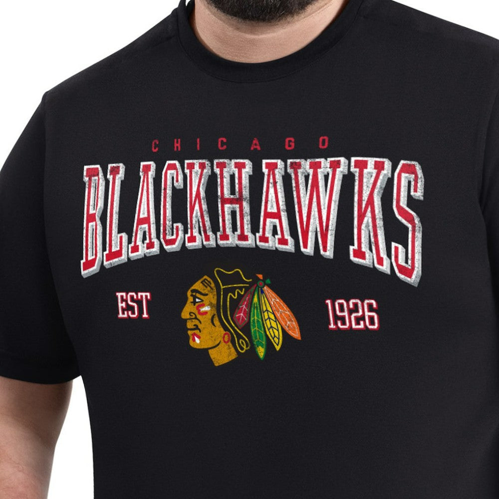 Chicago Blackhawks G-III Sports by Carl Banks Adaptive Classic Team Graphic T-Shirt - Black - NHL