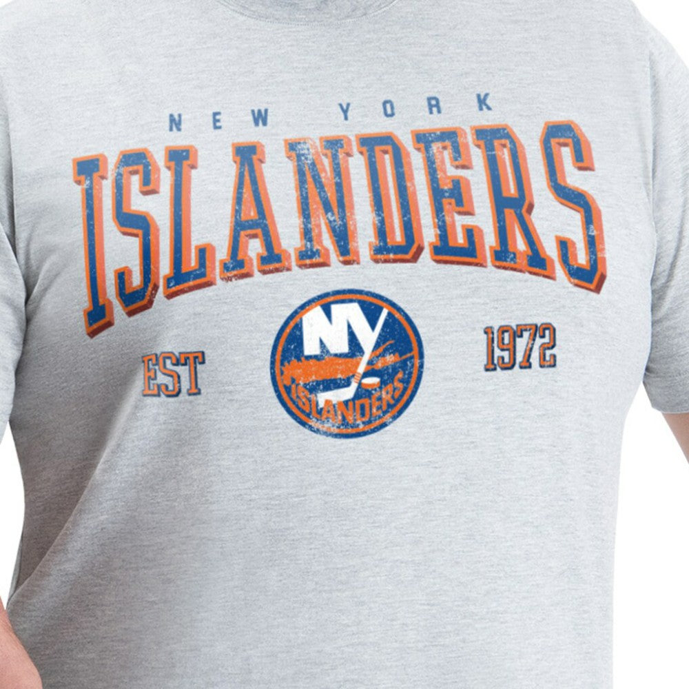 New York Islanders G-III Sports by Carl Banks Adaptive Classic Team Graphic T-Shirt - Gray - NHL