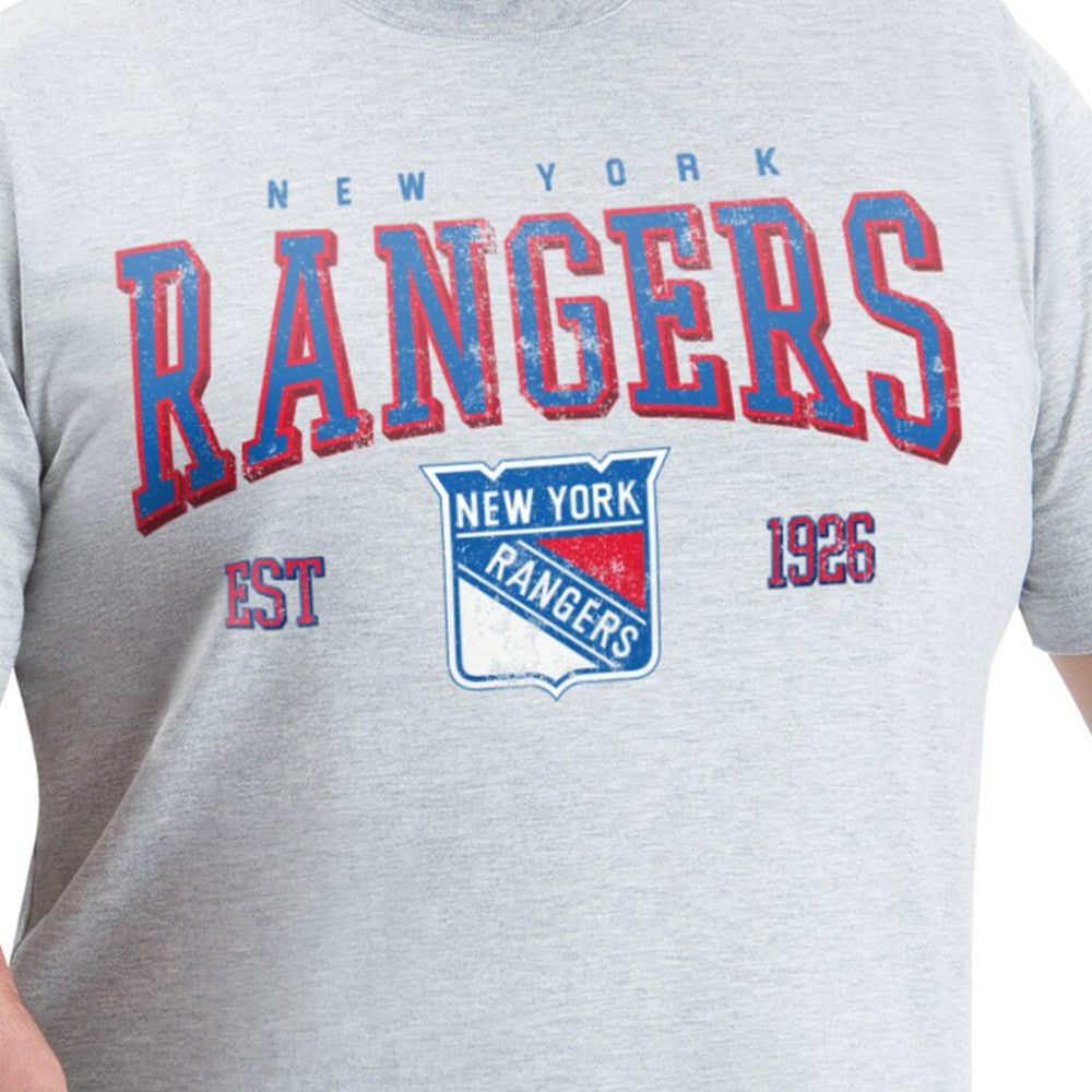 New York Rangers G-III Sports by Carl Banks Adaptive Classic Team Graphic T-Shirt - Gray - NHL