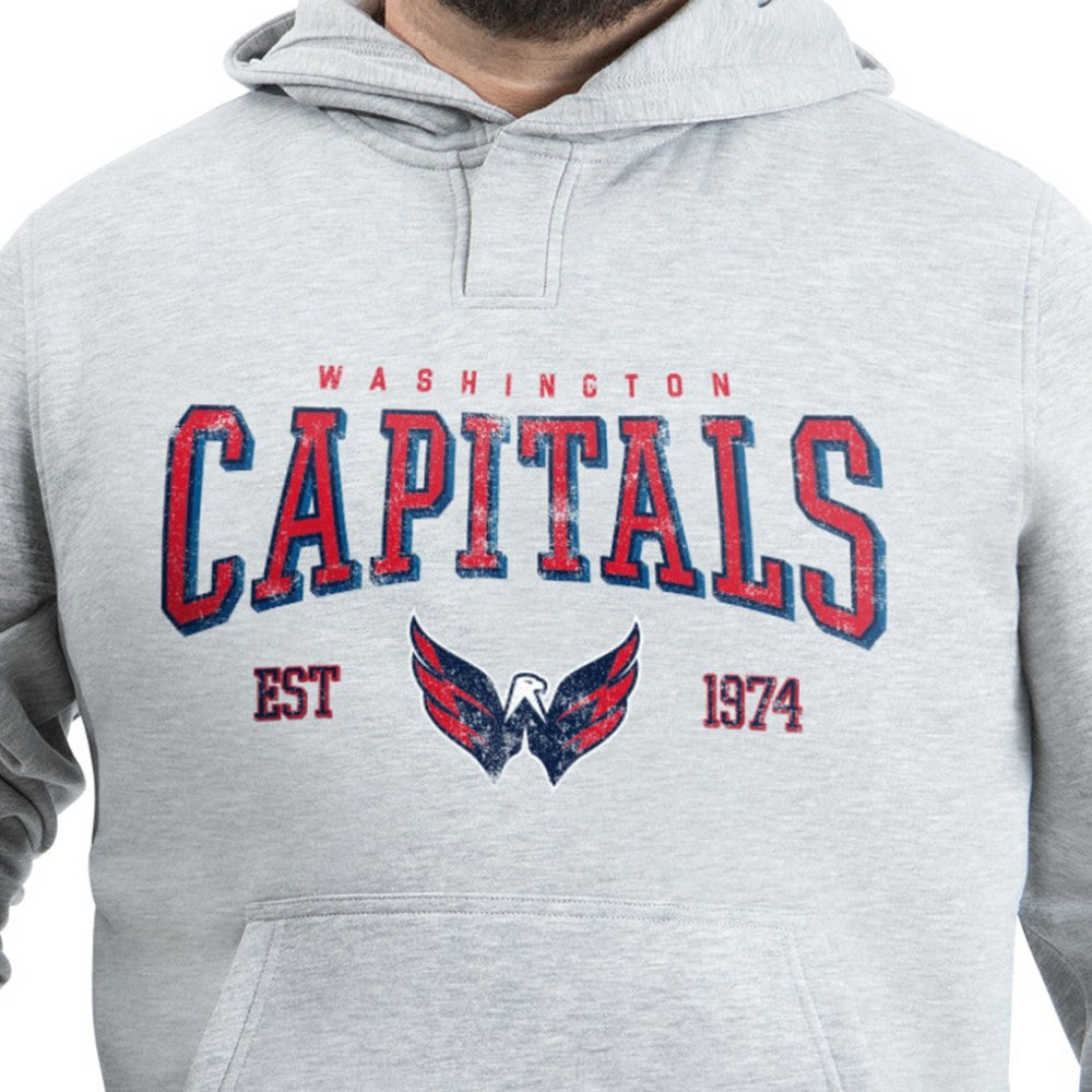 Washington Capitals G-III Sports by Carl Banks Adaptive Classic Team Spirit Fleece Hoodie - Gray - NHL