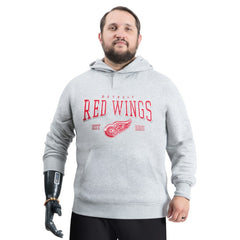 Detroit Red Wings G-III Sports by Carl Banks Adaptive Classic Team Spirit Fleece Hoodie - Gray - NHL