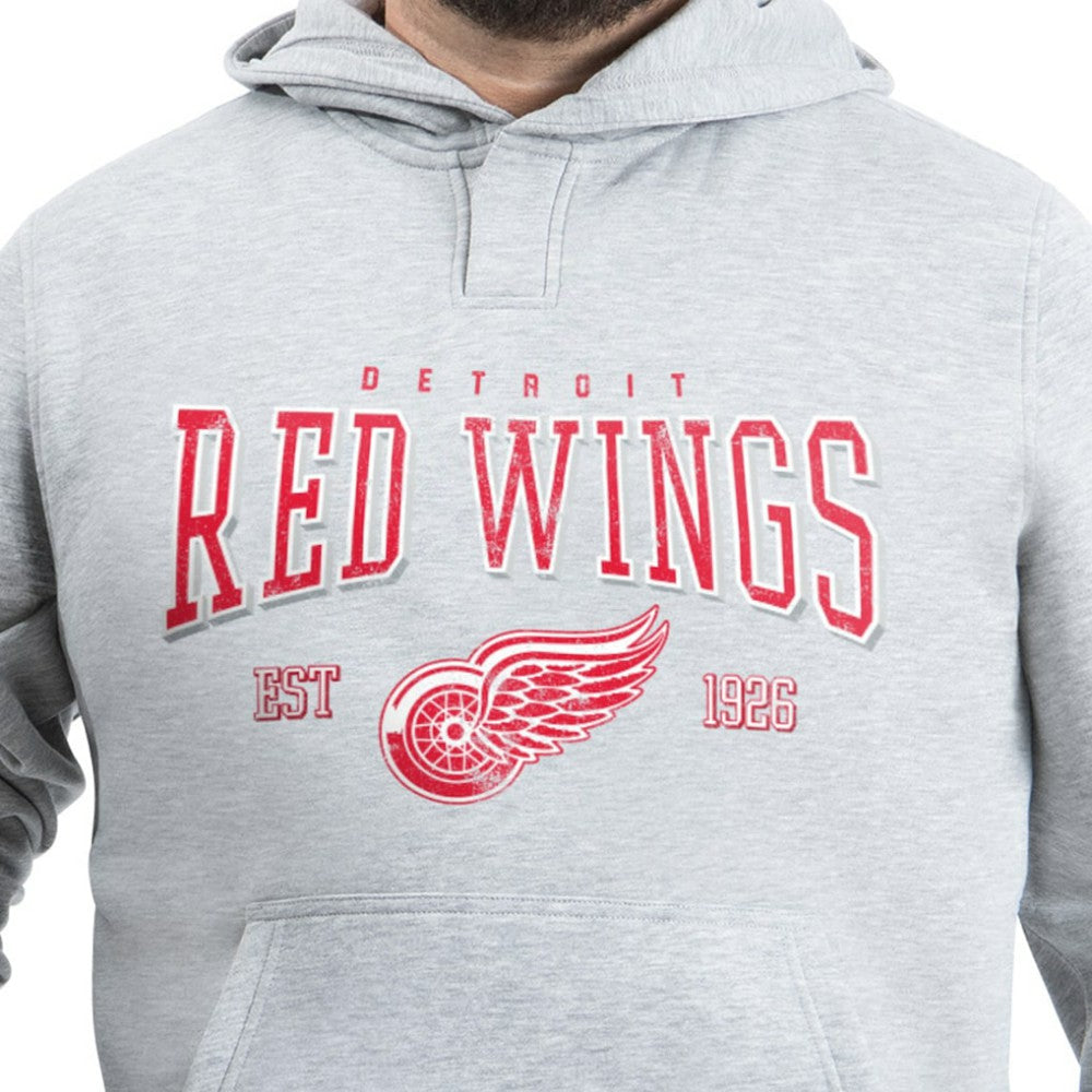 Detroit Red Wings G-III Sports by Carl Banks Adaptive Classic Team Spirit Fleece Hoodie - Gray - NHL