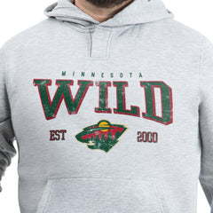 Minnesota Wild G-III Sports by Carl Banks Adaptive Classic Team Spirit Fleece Hoodie - Gray - NHL