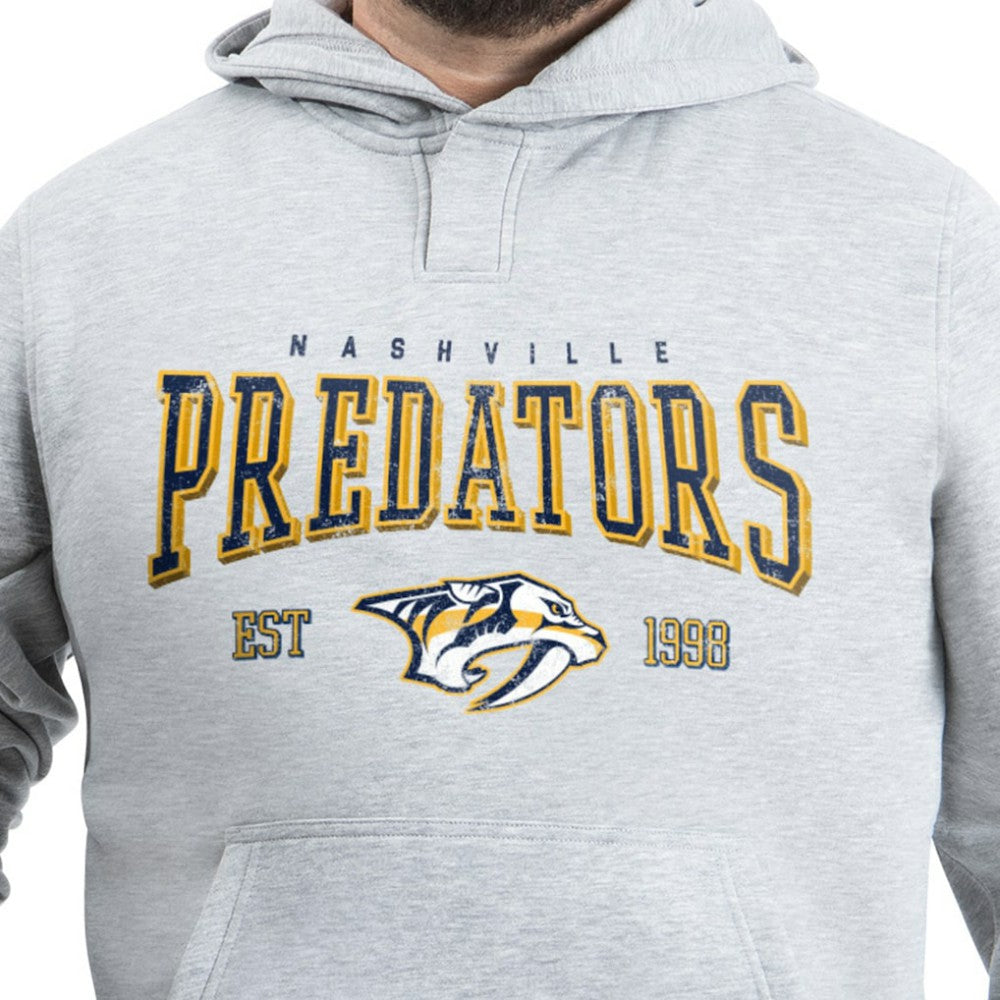Nashville Predators G-III Sports by Carl Banks Adaptive Classic Team Spirit Fleece Hoodie - Gray - NHL