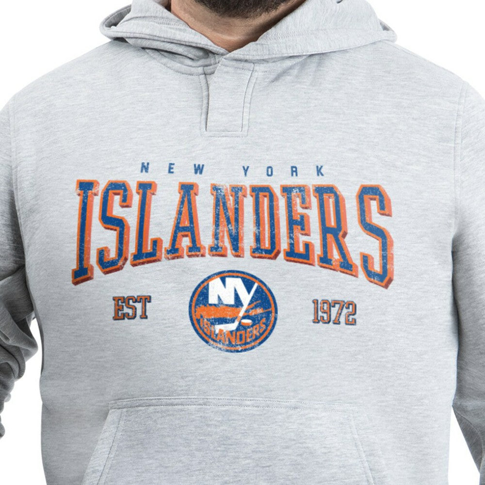 New York Islanders G-III Sports by Carl Banks Adaptive Classic Team Spirit Fleece Hoodie - Gray - NHL