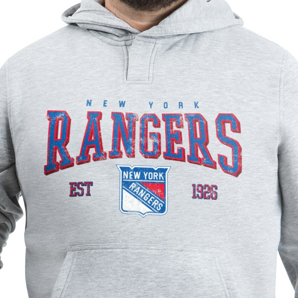 New York Rangers G-III Sports by Carl Banks Adaptive Classic Team Spirit Fleece Hoodie - Gray - NHL
