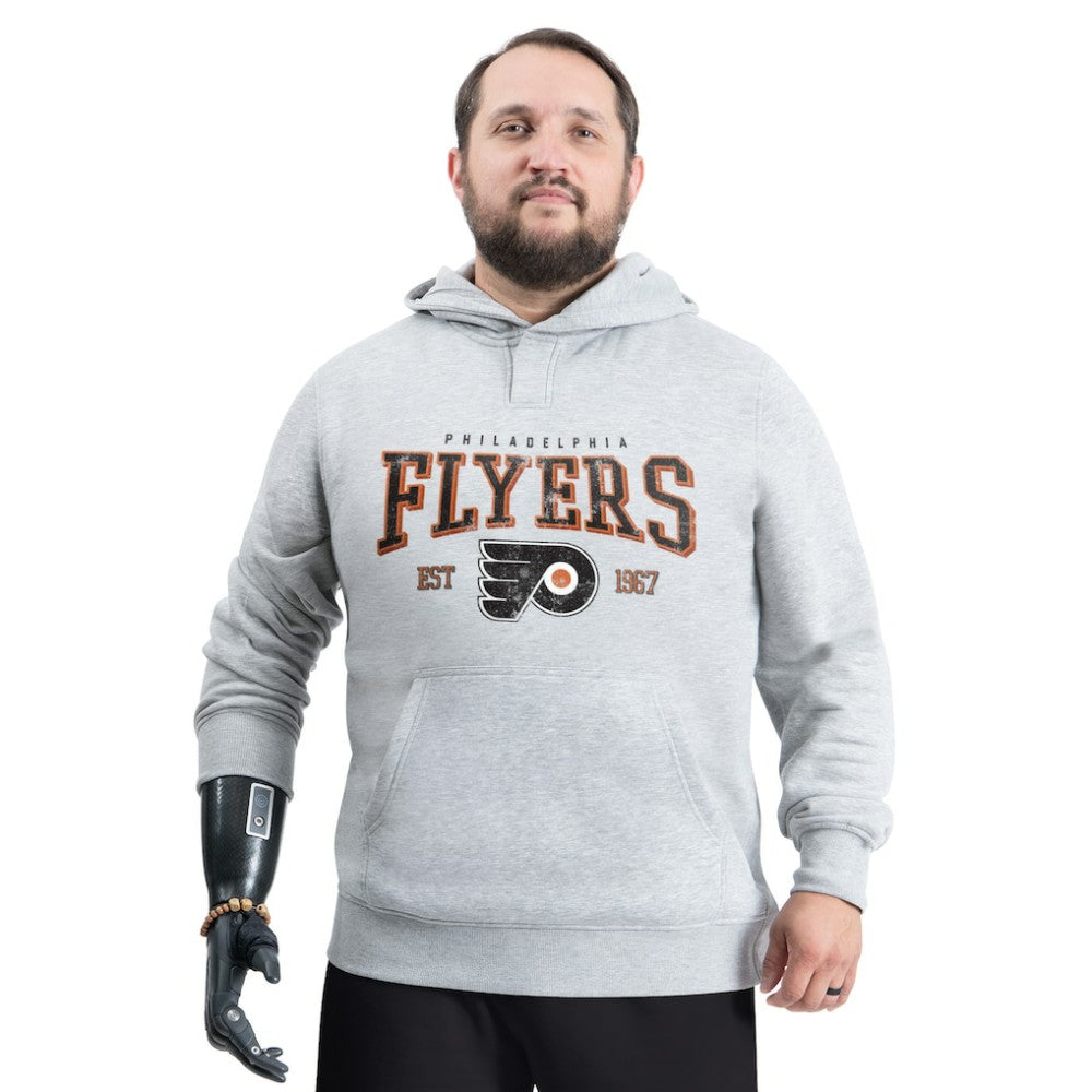 Philadelphia Flyers G-III Sports by Carl Banks Adaptive Classic Team Spirit Fleece Hoodie - Gray - NHL
