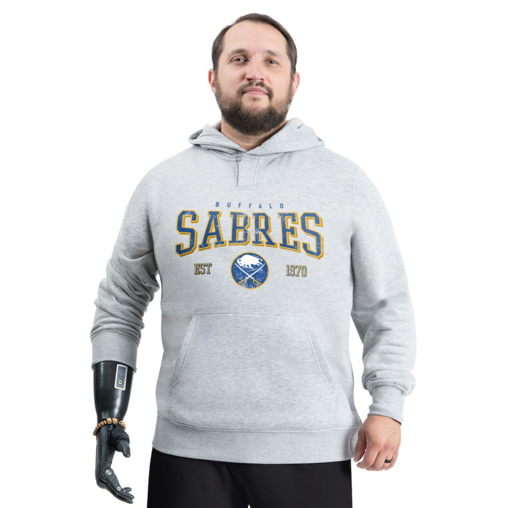 Buffalo Sabres G-III Sports by Carl Banks Adaptive Classic Team Spirit Fleece Hoodie - Gray - NHL