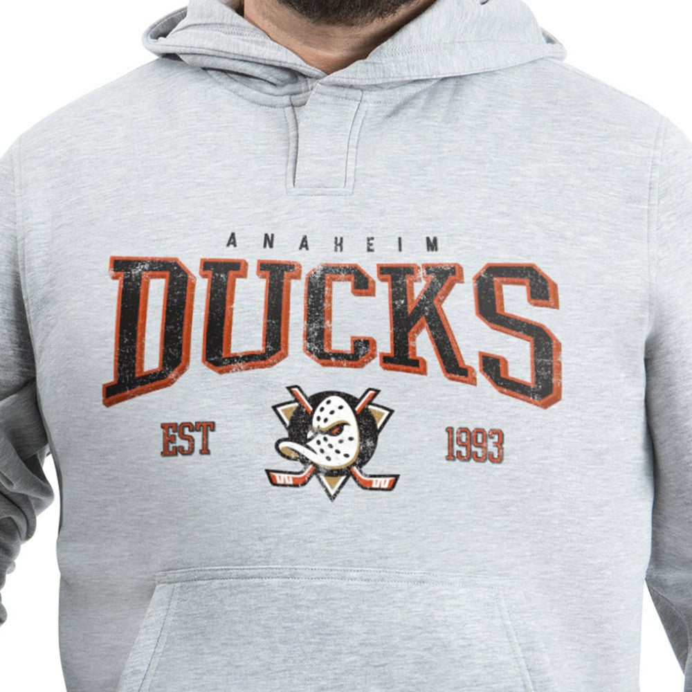 Anaheim Ducks G-III Sports by Carl Banks Adaptive Classic Team Spirit Fleece Hoodie - Gray - NHL