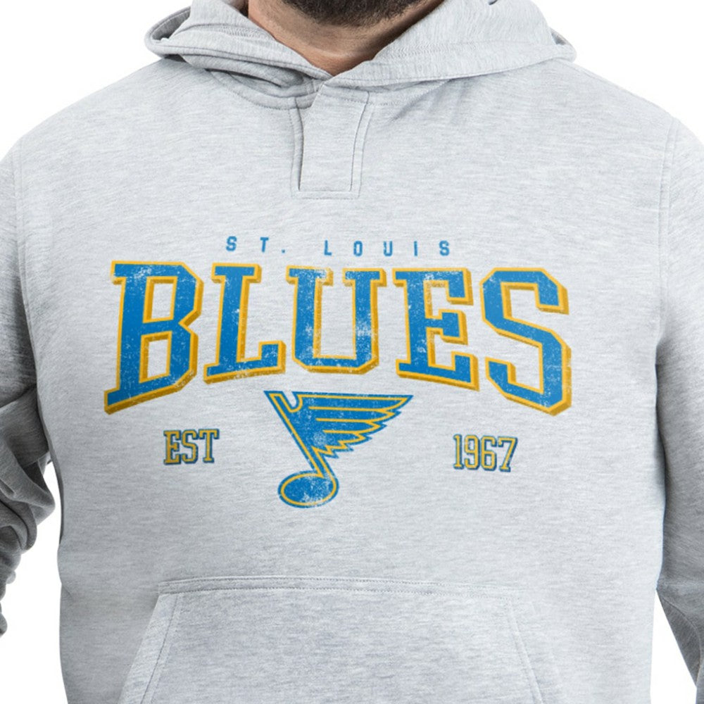 St. Louis Blues G-III Sports by Carl Banks Adaptive Classic Team Spirit Fleece Hoodie - Gray - NHL