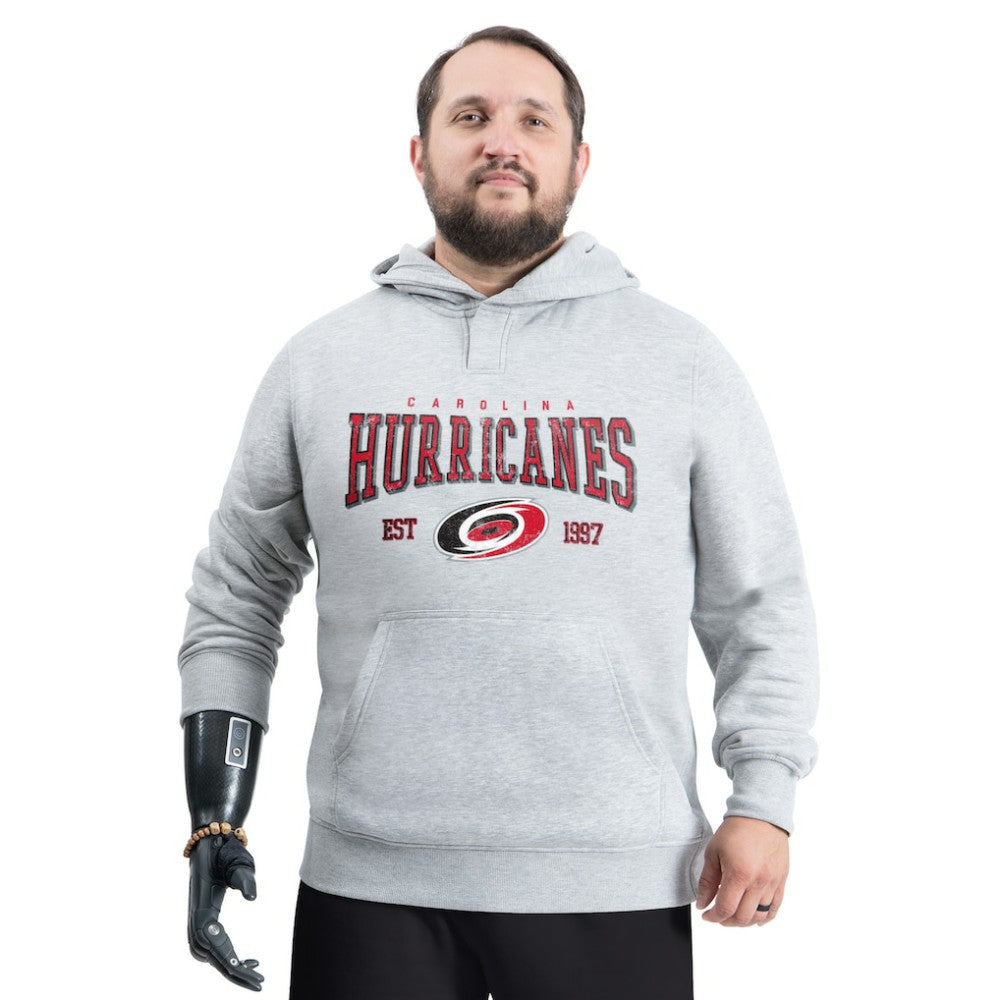 Carolina Hurricanes G-III Sports by Carl Banks Adaptive Classic Team Spirit Fleece Hoodie - Gray - NHL