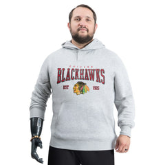 Chicago Blackhawks G-III Sports by Carl Banks Adaptive Classic Team Spirit Fleece Hoodie - Gray - NHL