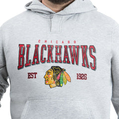 Chicago Blackhawks G-III Sports by Carl Banks Adaptive Classic Team Spirit Fleece Hoodie - Gray - NHL