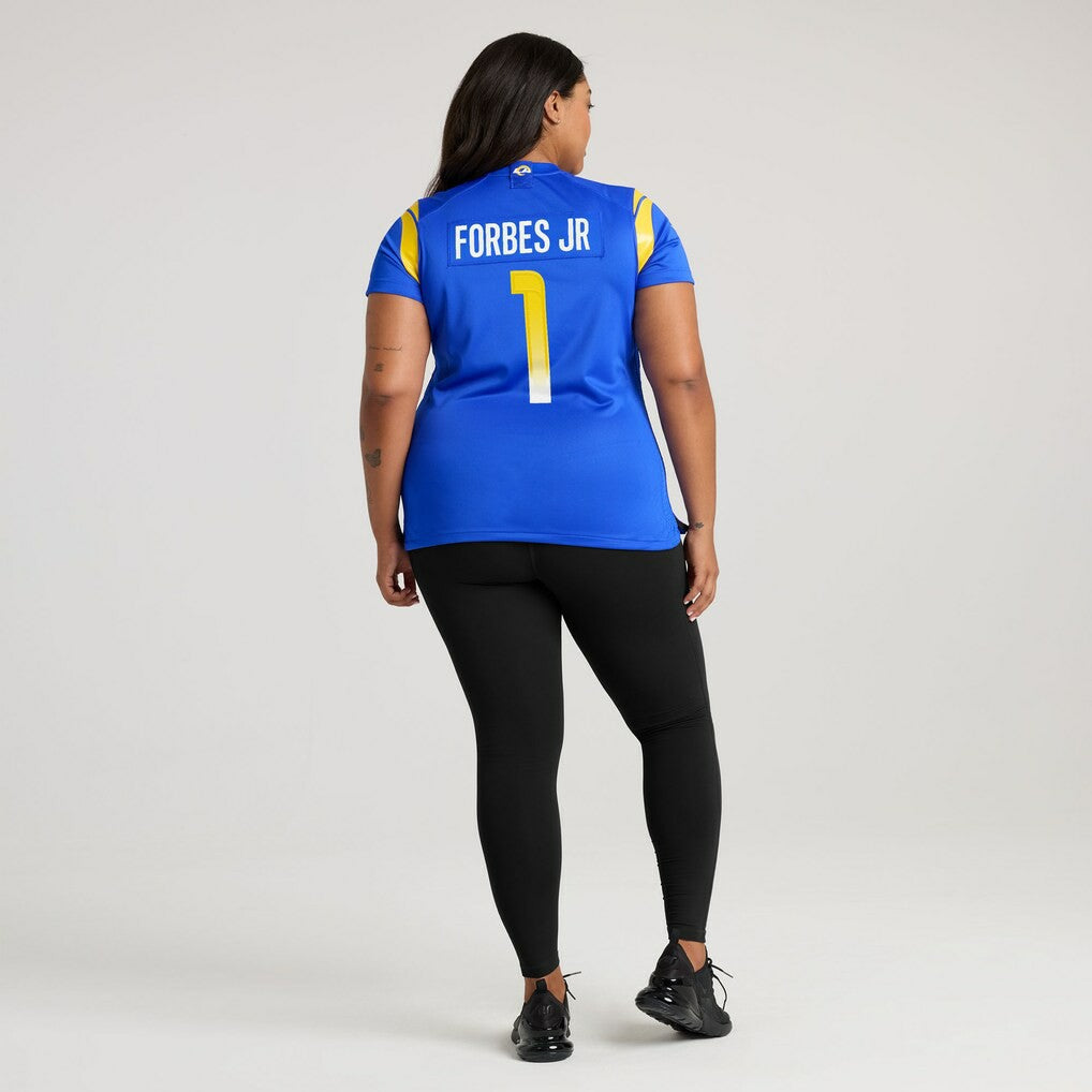 Emmanuel Forbes Jr. Los Angeles Rams Women's Team Game Jersey Royal | Nike for Sale