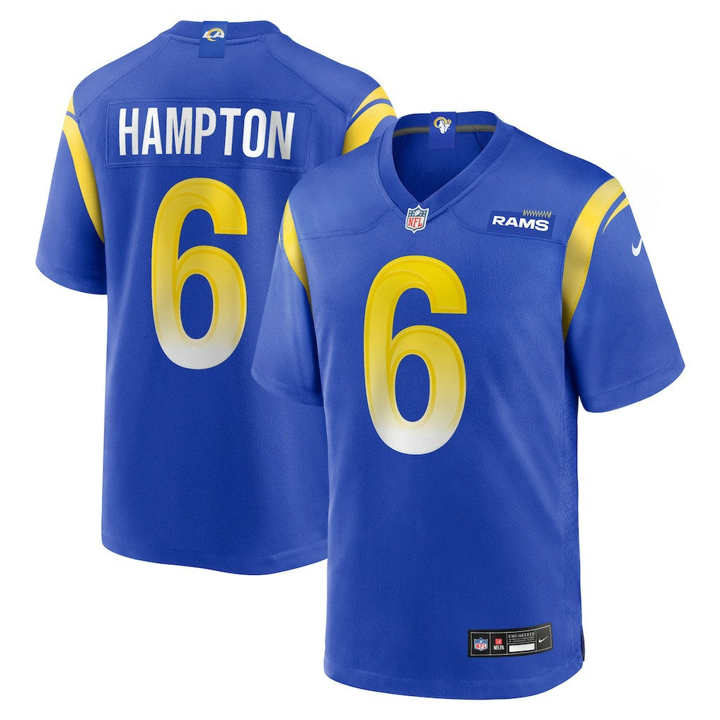 Nick Hampton Los Angeles Rams Team Game Jersey Royal | Nike for Sale