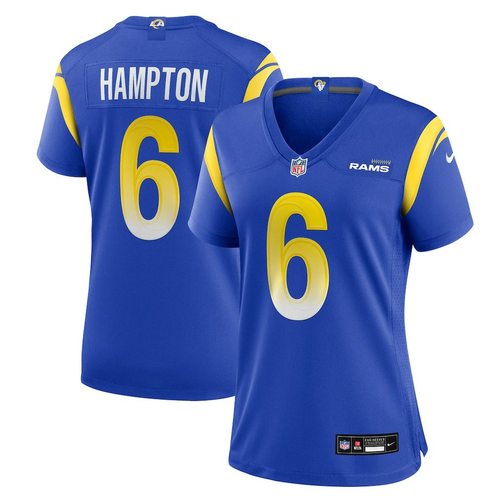 Nick Hampton Los Angeles Rams Women's Team Game Jersey Royal | Nike for Sale
