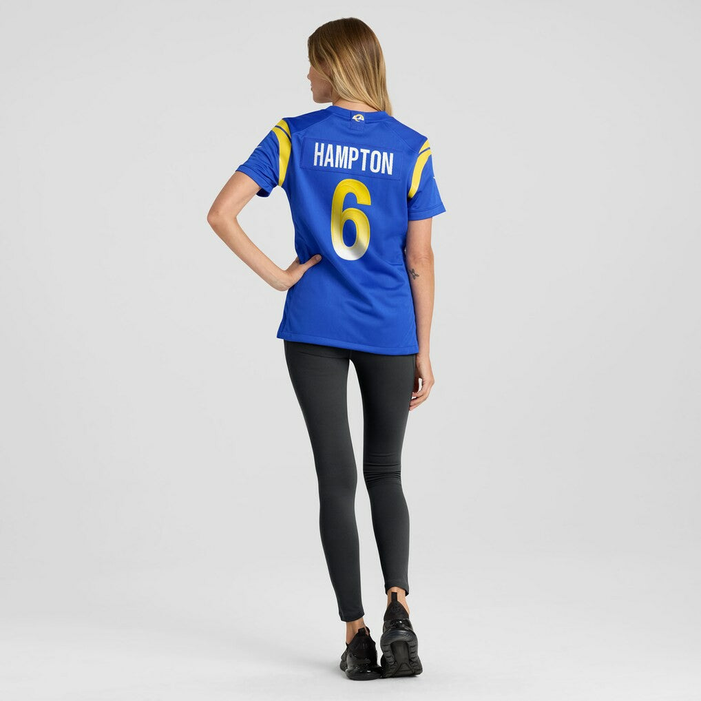 Nick Hampton Los Angeles Rams Women's Team Game Jersey Royal | Nike for Sale