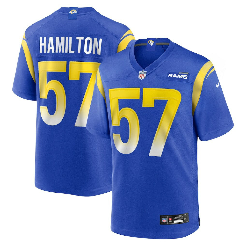 Ty Hamilton Los Angeles Rams Team Game Jersey Royal | Nike for Sale