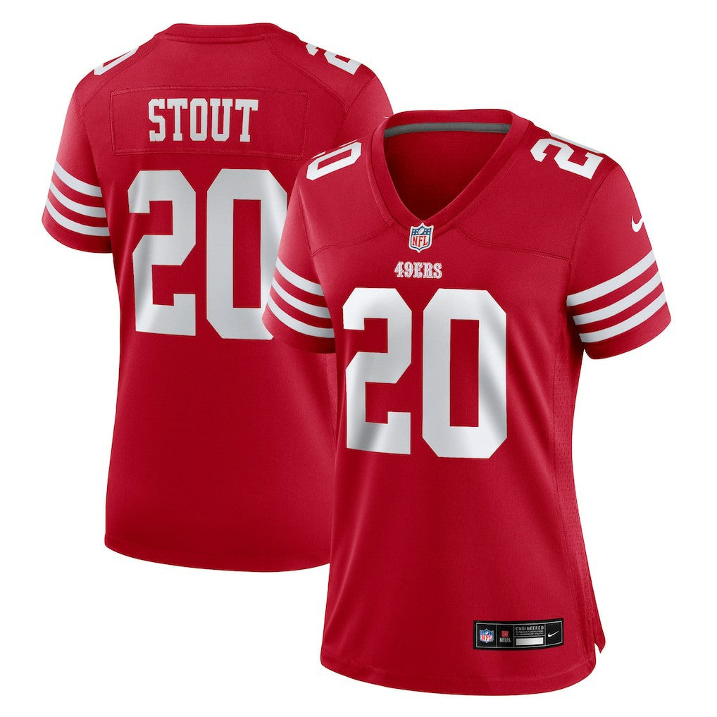 Upton Stout San Francisco 49ers Women's Team Game Jersey Scarlet | Nike for Sale