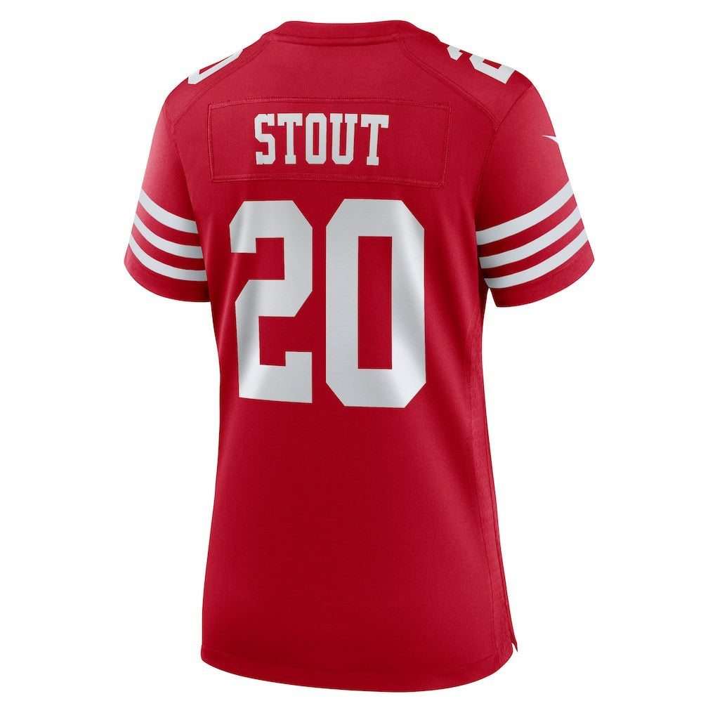 Upton Stout San Francisco 49ers Women's Team Game Jersey Scarlet | Nike for Sale