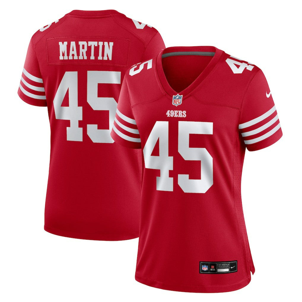 Nick Martin San Francisco 49ers Women's Team Game Jersey Scarlet | Nike for Sale