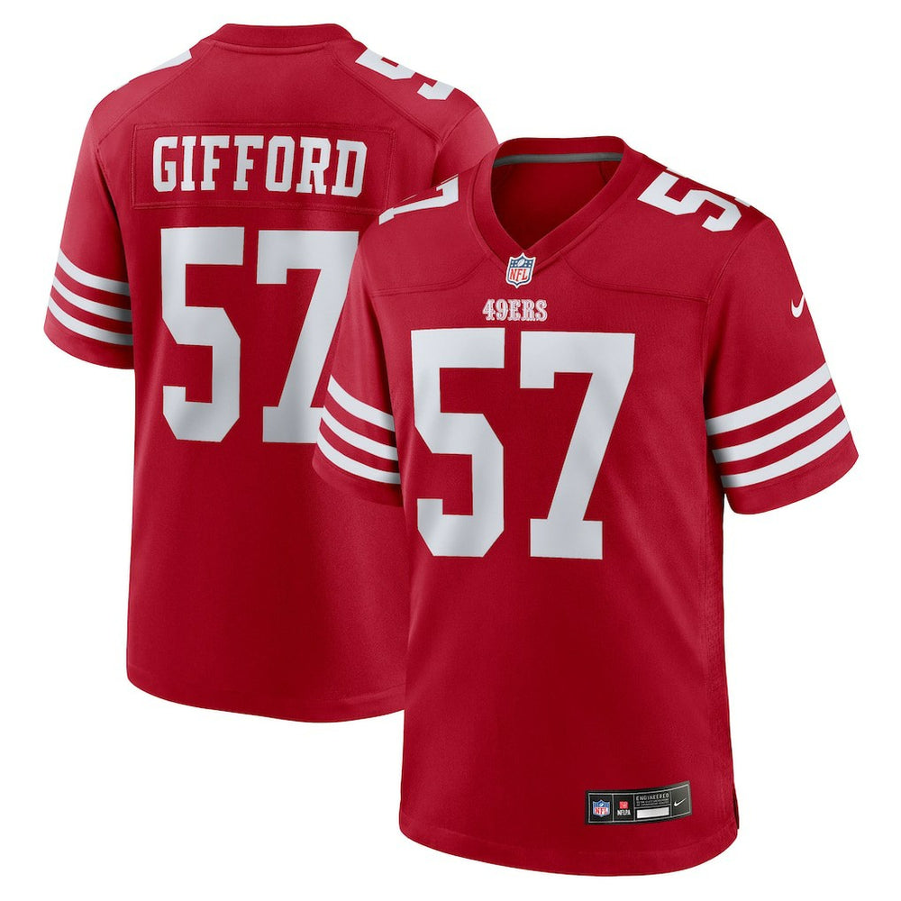 Luke Gifford San Francisco 49ers Team Game Jersey Scarlet | Nike for Sale