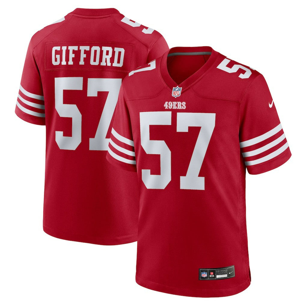 Luke Gifford San Francisco 49ers Team Game Jersey Scarlet | Nike for Sale