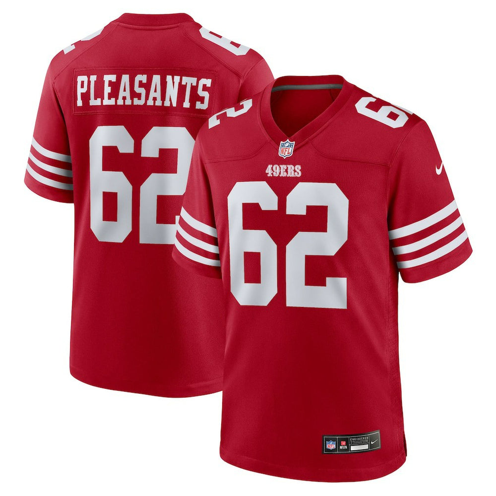 Austen Pleasants San Francisco 49ers Team Game Jersey Scarlet | Nike for Sale