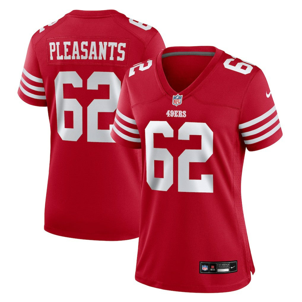 Austen Pleasants San Francisco 49ers Women's Team Game Jersey Scarlet | Nike for Sale