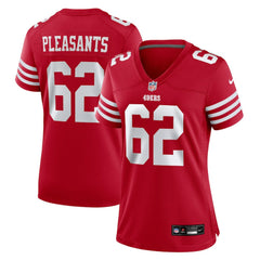 Austen Pleasants San Francisco 49ers Women's Team Game Jersey Scarlet | Nike for Sale