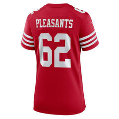 Austen Pleasants San Francisco 49ers Women's Team Game Jersey Scarlet | Nike for Sale