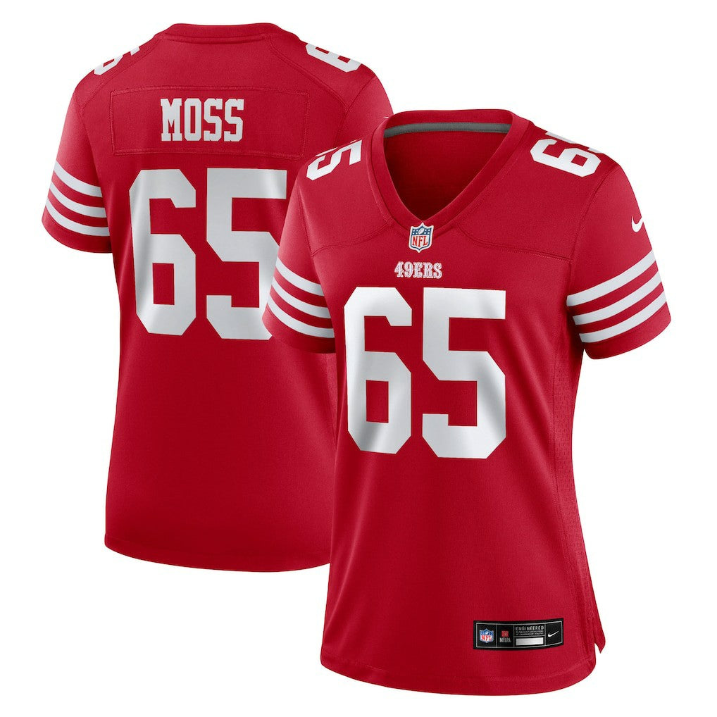 Drew Moss San Francisco 49ers Women's Team Game Jersey Scarlet | Nike for Sale