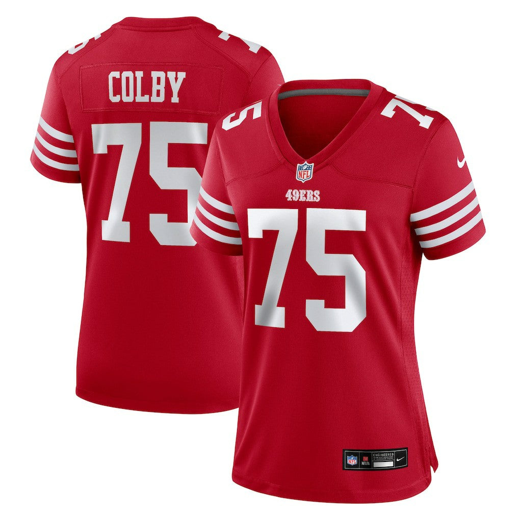 Connor Colby San Francisco 49ers Women's Team Game Jersey Scarlet | Nike for Sale