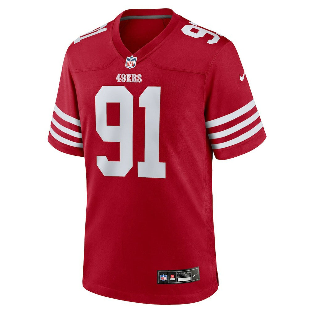 Sam Okuayinonu San Francisco 49ers Team Game Jersey Scarlet | Nike for Sale